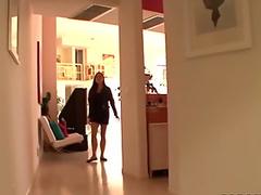 Stepmom and teen lick