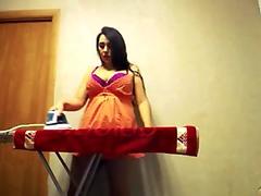 Wild Housewife Loves Ironing Clothes Naked