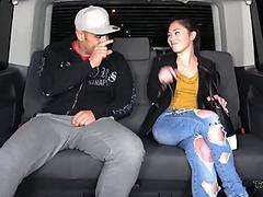 Tight Asian Pussy Stretched and Jizzed in the Pick Up Van