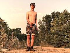 Teenage jerking off with 9 inches