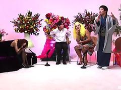 Skinny Japanese babe opens legs to be fucked by a stranger